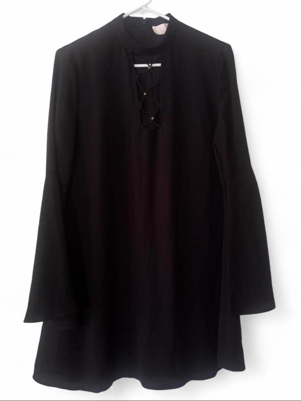 The Jetset Diaries TJD Black Bell Sleeve A-line Mini Dress